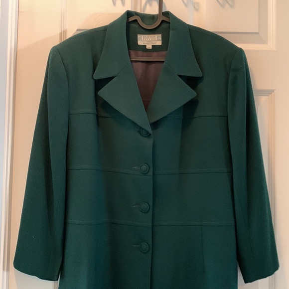 BRAEMAR PETITES by Jeremy Scott 100% wool dark green jacket. - Picture 3 of 14